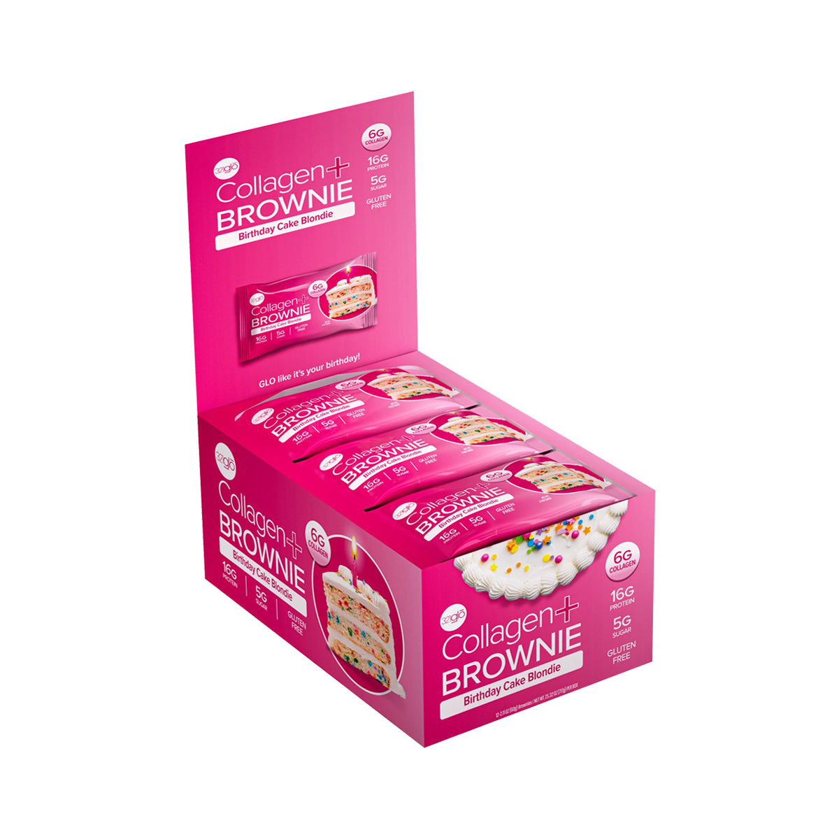 12 Pack Brownie de Chocolate + Colágeno by 321GLO