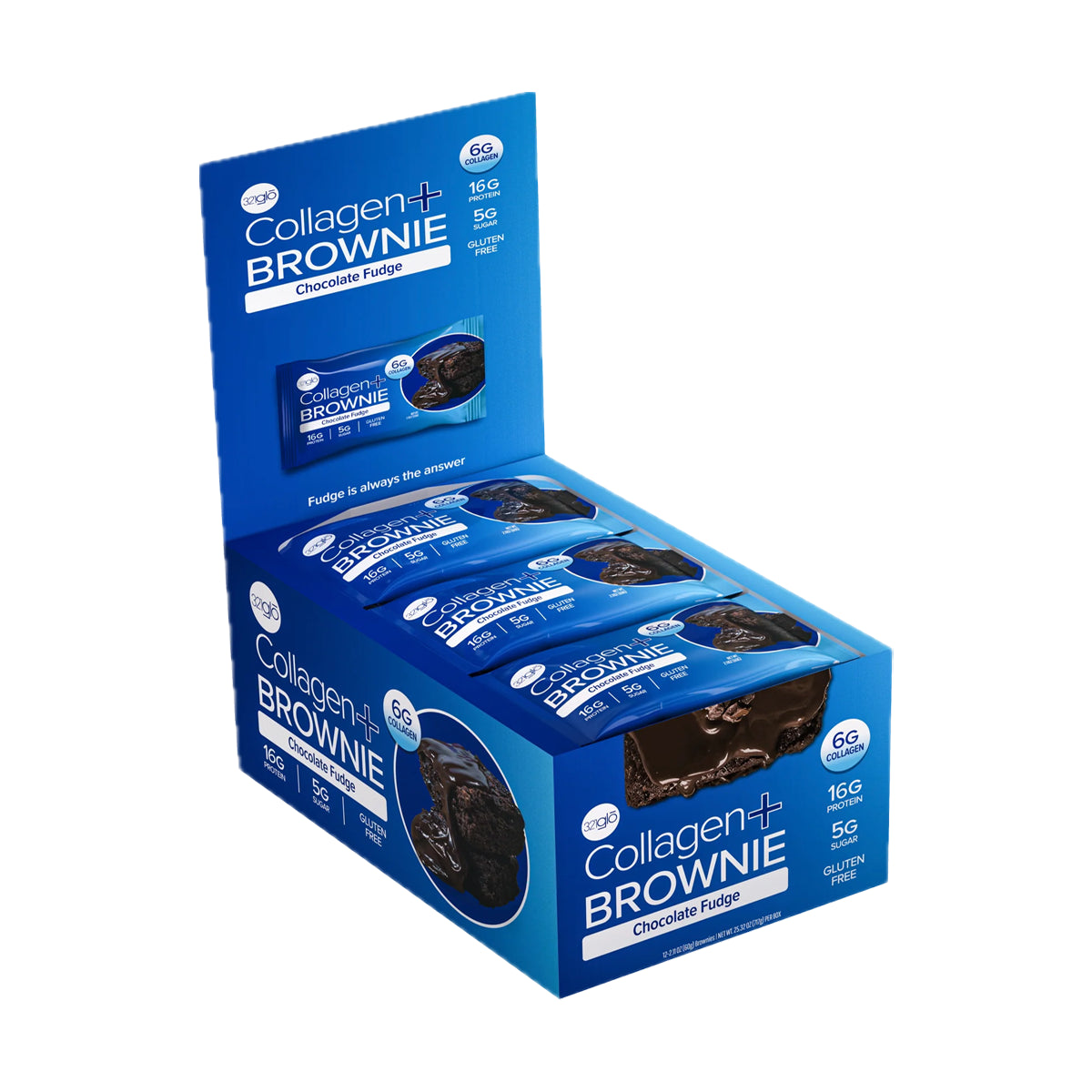 12 Pack Brownie de Chocolate + Colágeno by 321GLO