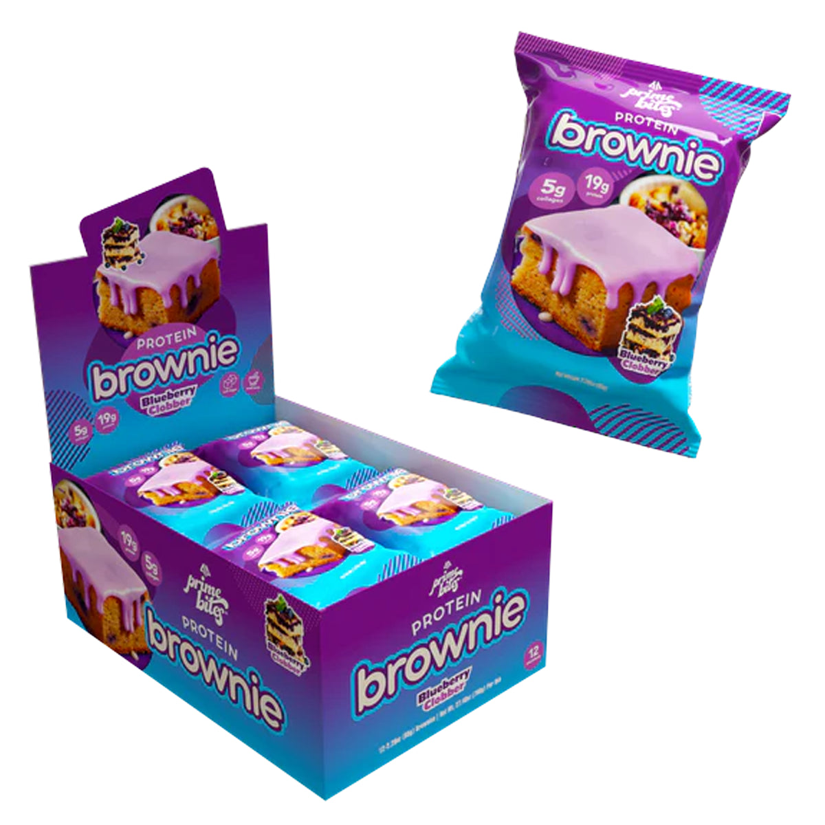 12 Pack Prime Bites Brownie de Proteina + Colágeno by ALPHAPRIME