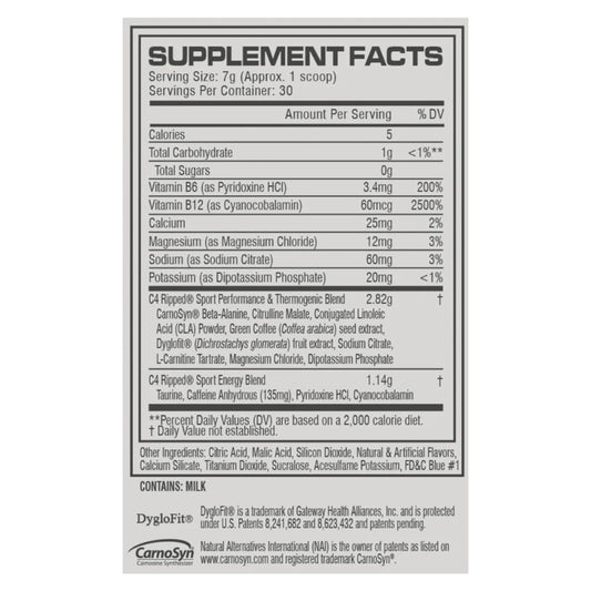 C4 Ripped Sport 30 Servicios by CELLUCOR