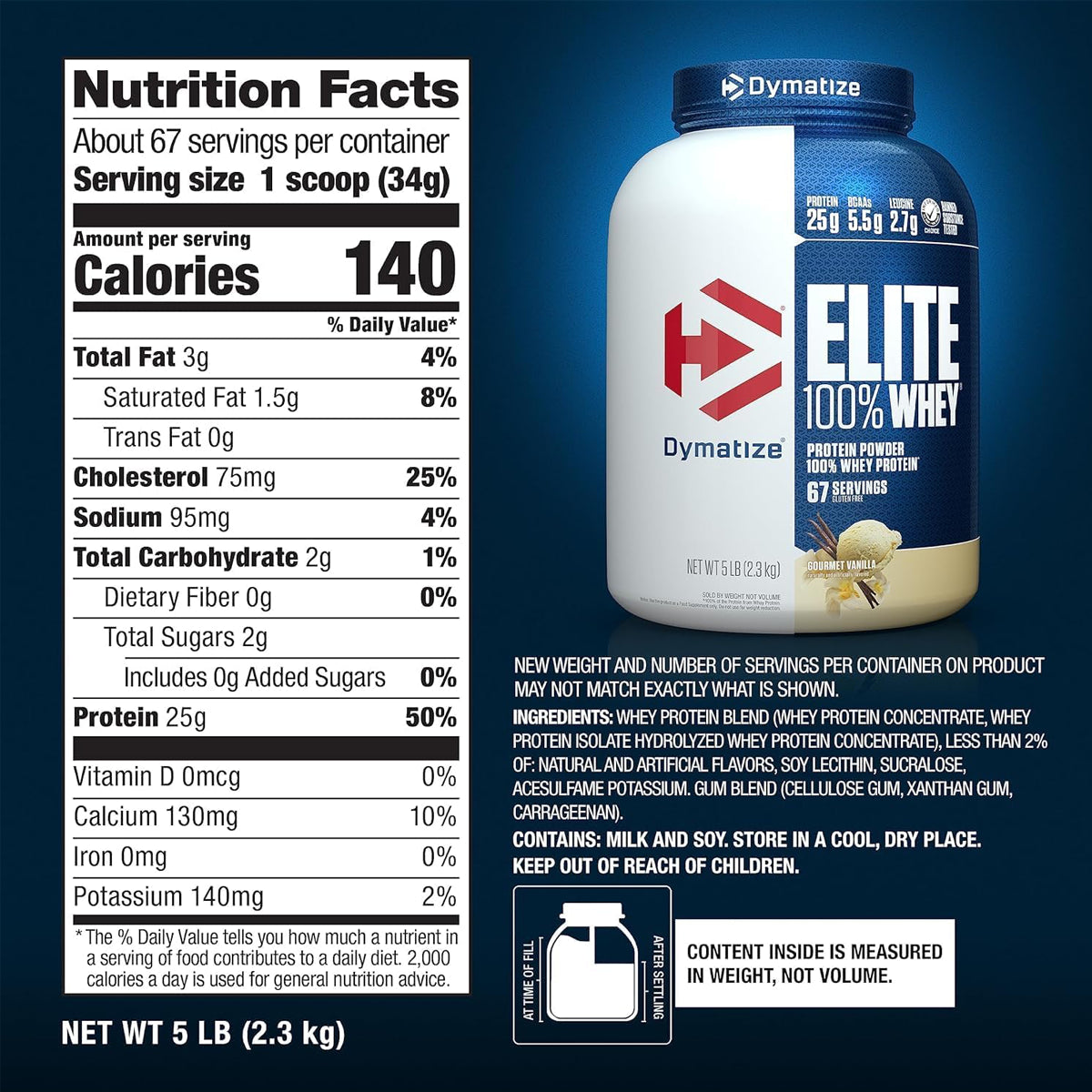 Proteína ELITE WHEY 5 LBS by DYMATIZE