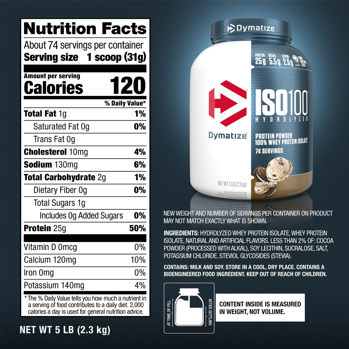 Proteina ISO100 5 LBS by DYMATIZE