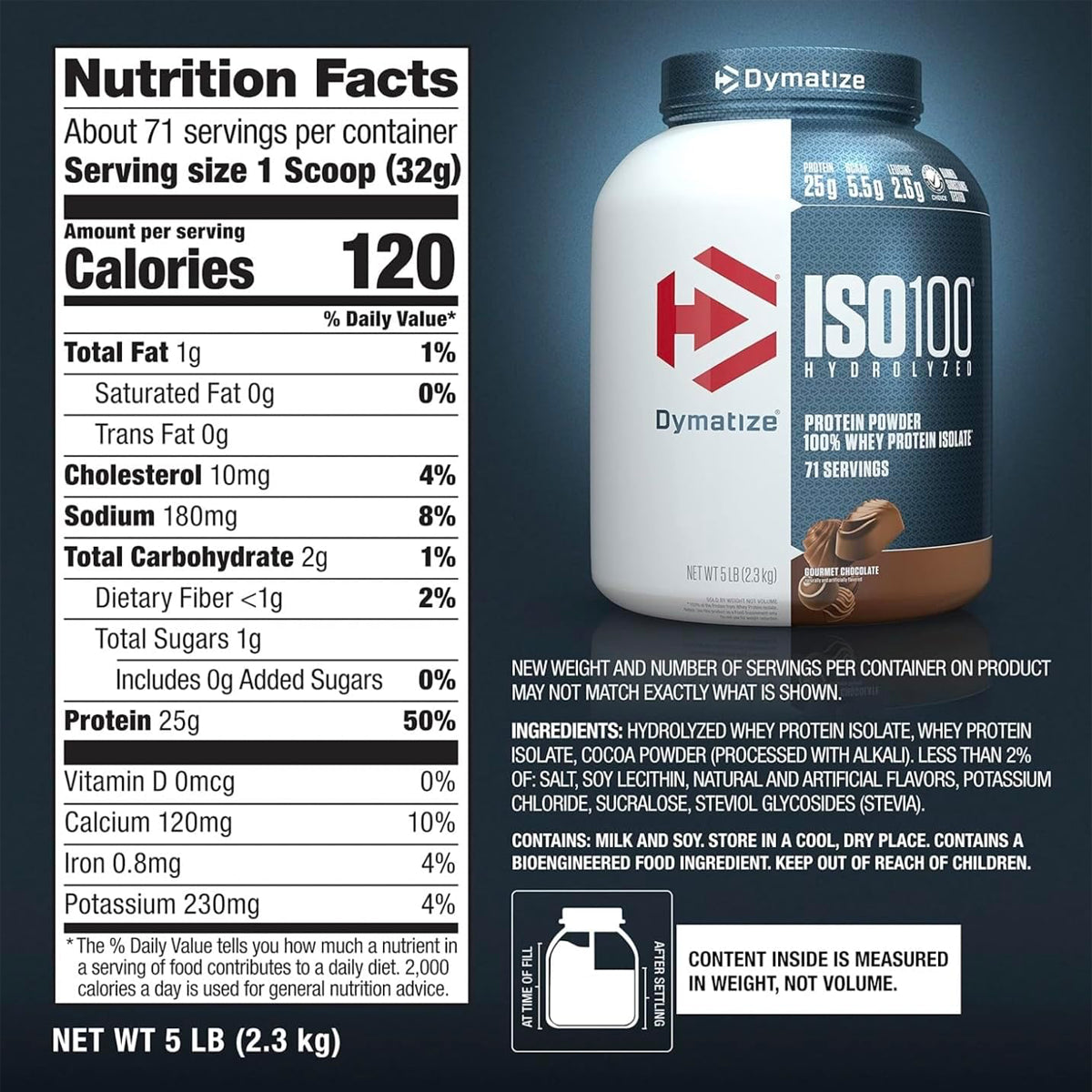 Proteina ISO100 5 LBS by DYMATIZE