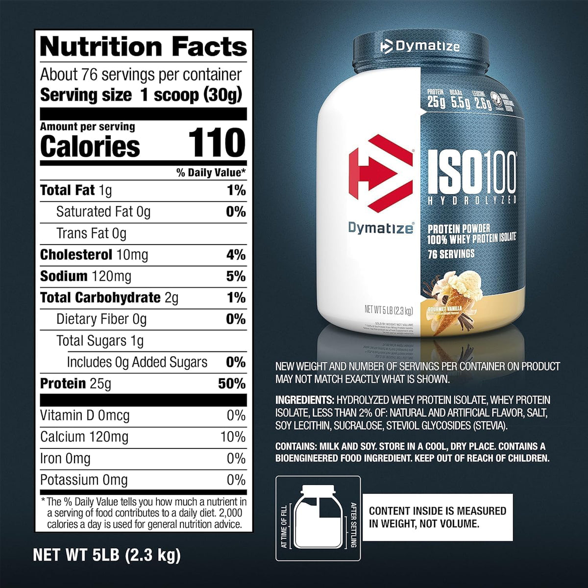 Proteina ISO100 5 LBS by DYMATIZE