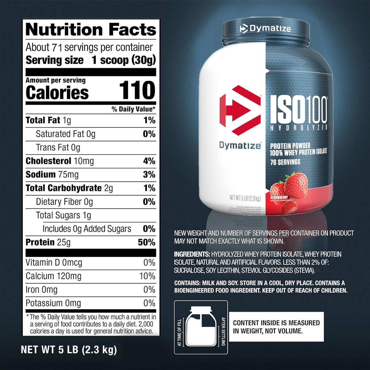 Proteina ISO100 5 LBS by DYMATIZE
