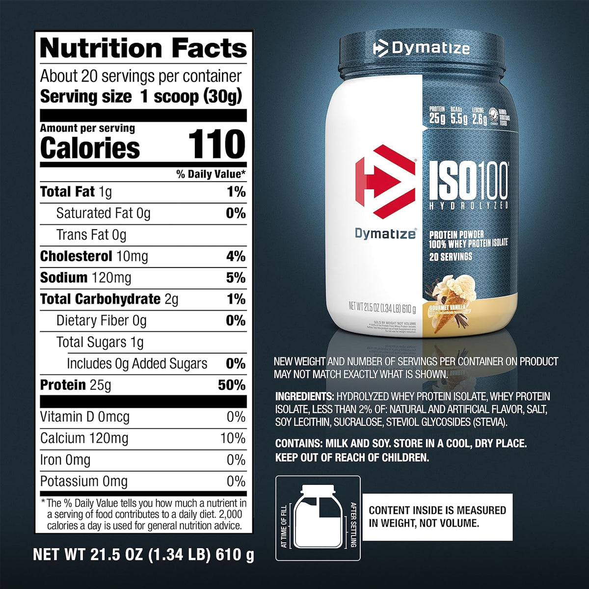 Proteina ISO100 1.3 lbs by DYMATIZE