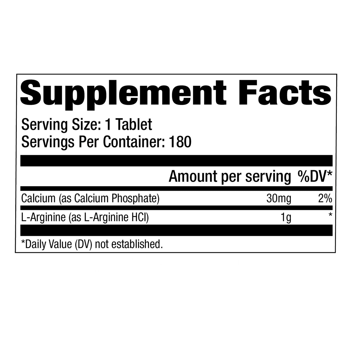 L-Arginina 1,000 mg 180 Caps by GAT