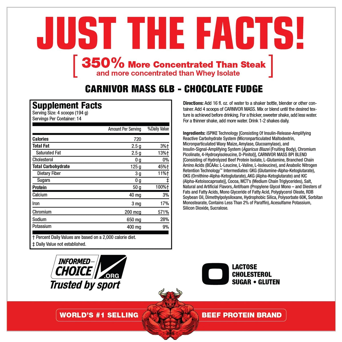 Carnivor Mass 5.8 LBS by MUSCLE MEDS