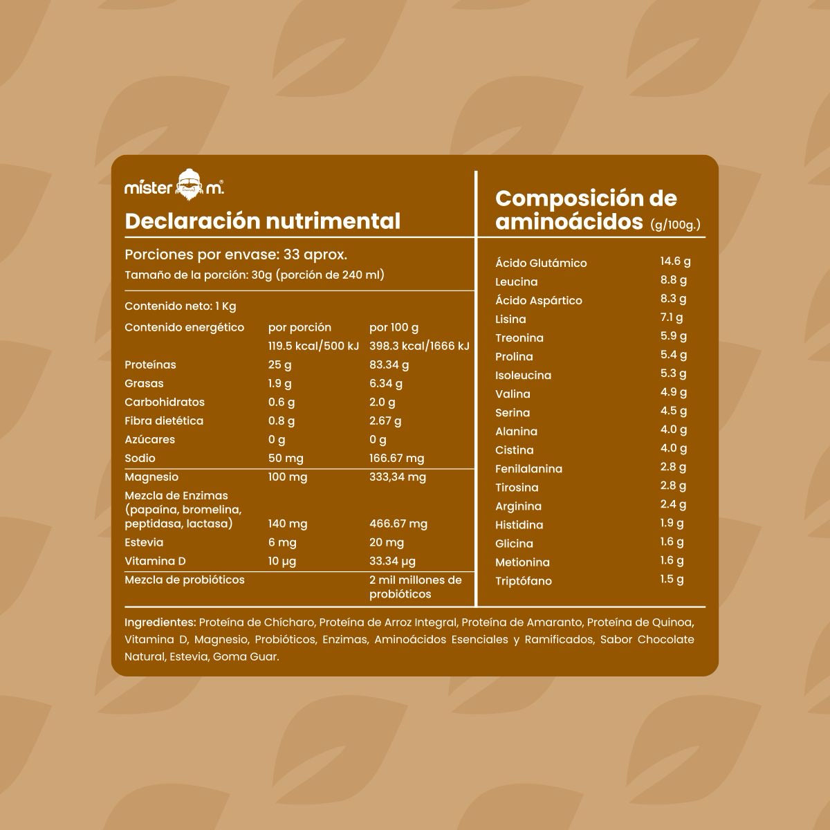 Proteina Vegetal Chocolate by MISTER M