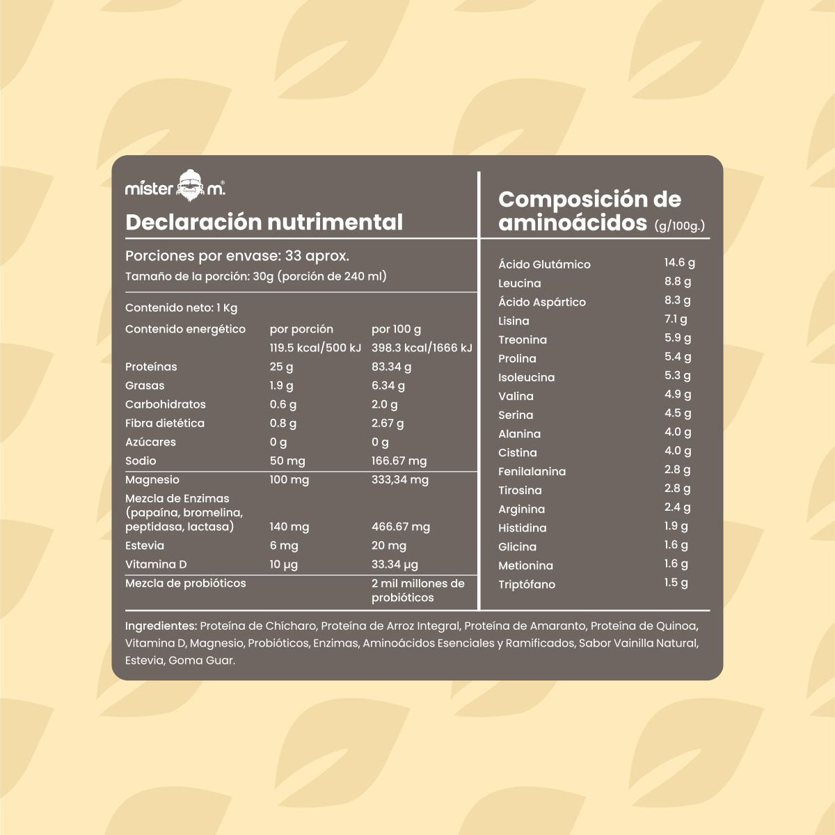 Proteina Vegetal Vainilla by MISTER M