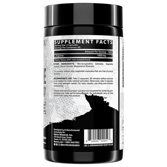 L-Arginina 1,000 mg 120 Caps by NUTREX