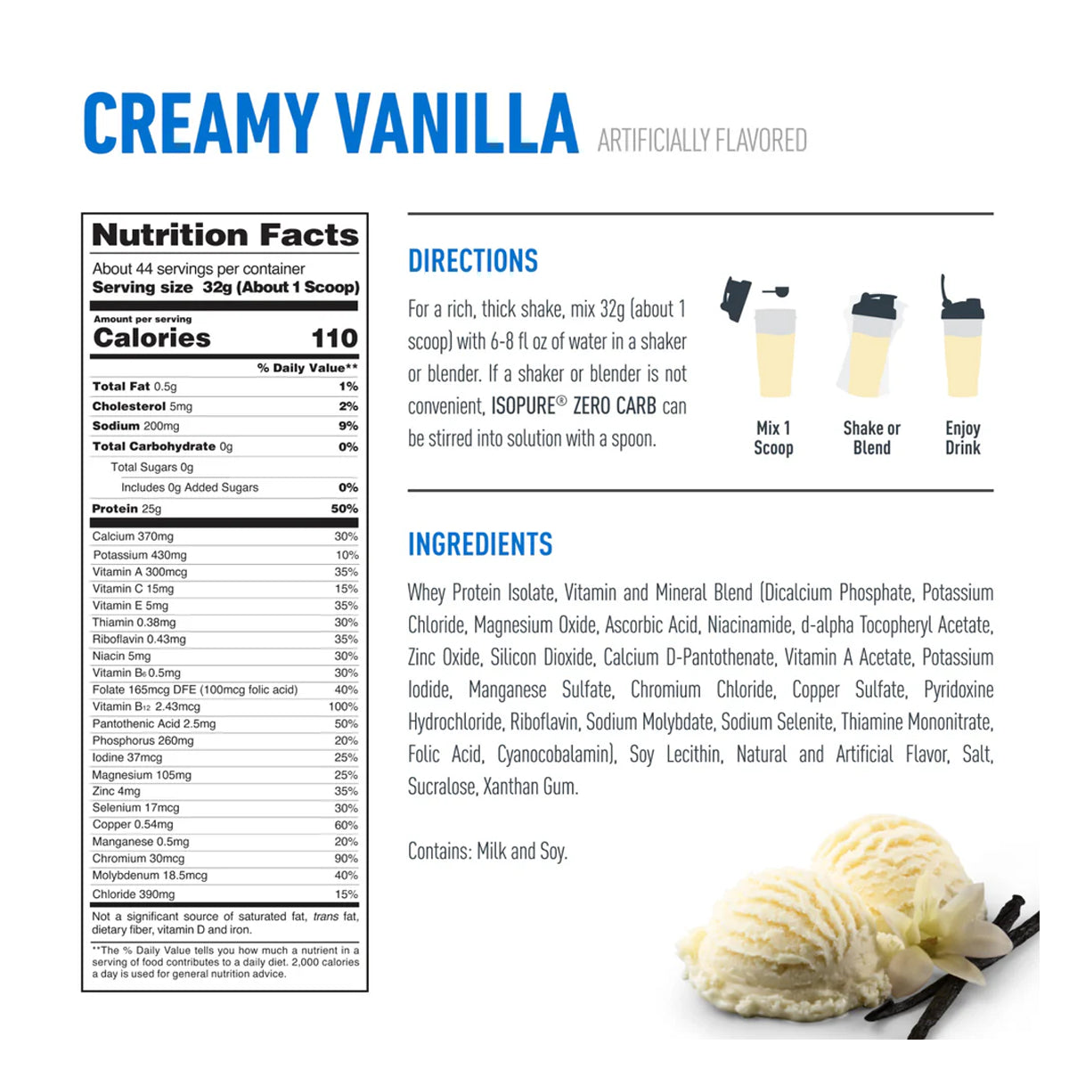 Proteina Isopure Zero Carbs 3 LBS by NATURE'S BEST