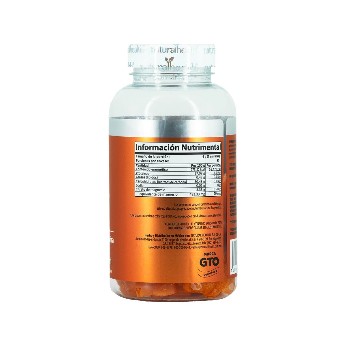 Citrato de Magnesio en Gomitas Sabor MANDARINA by NATURALHEALTH