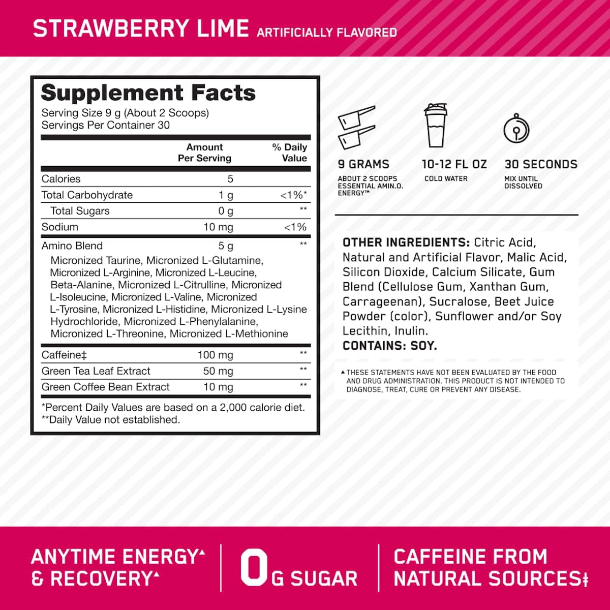 Amino Energy 30 Servicios by ON