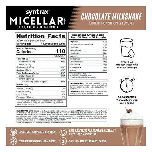 Caseina Micellar Creme by SYNTRAX