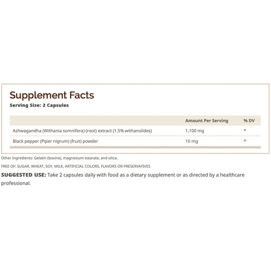 Ashwagandha 1,100mg 60 Capsulas by WINDMILL
