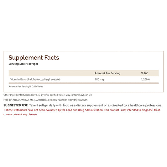 Vitamina E 180mg 90 Caps by WINDMILL