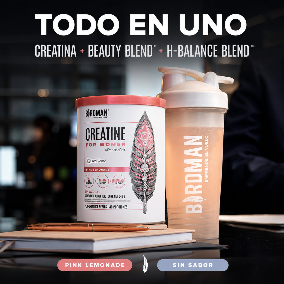 Creatina for Women Pink Lemonade by BIRDMAN