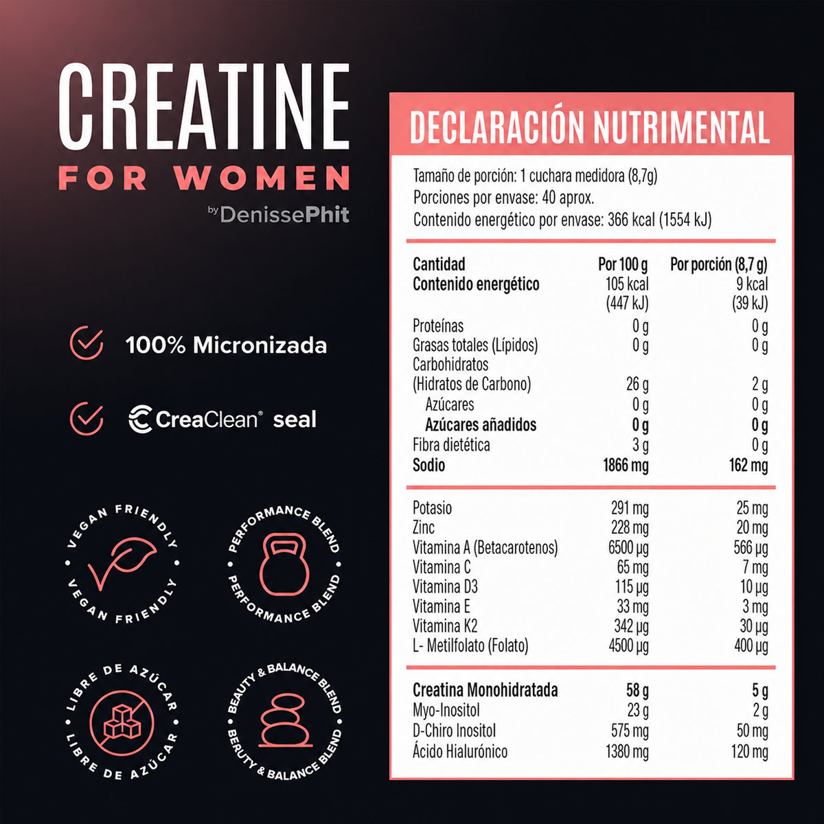 Creatina for Women Pink Lemonade by BIRDMAN