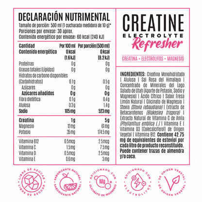Creatina + Electrolitos Refresher by BIRDMAN