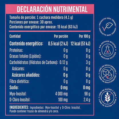 Myo & D-Chiro Inositol en Polvo - Ratio 40:1 - 123g by BIRDMAN