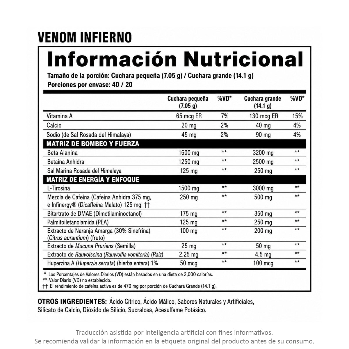 Venom INFERNO by DRAGON PHARMA