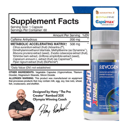 Lipocide Xtreme 60 Capsulas by EVOGEN