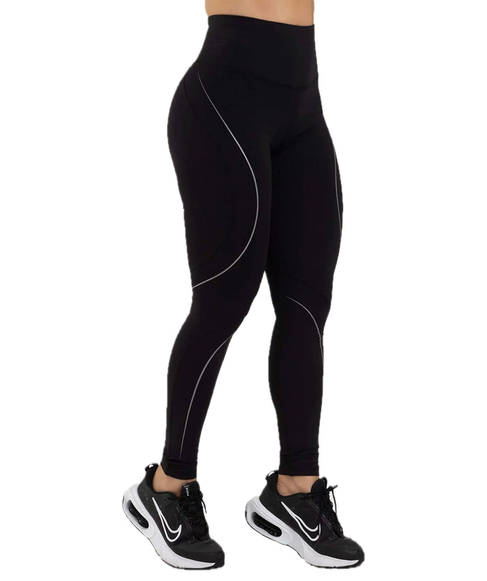 Leggings Colombiano Saturn Black Silver by FIBER