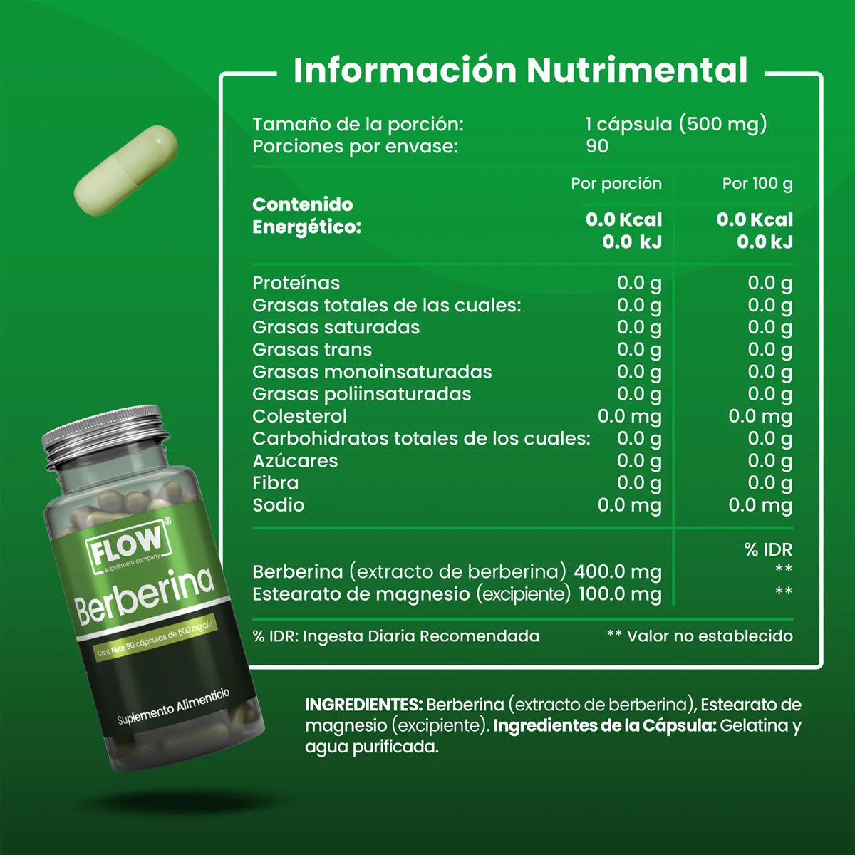 Berberina 500mg by FLOW
