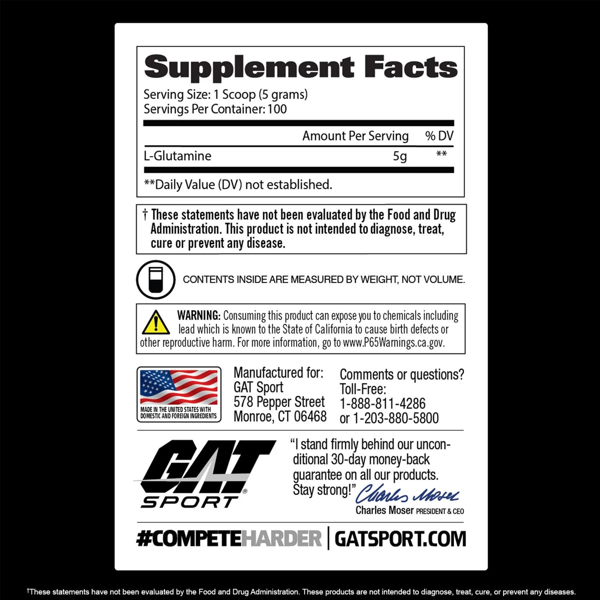 L-Glutamina 60 Servicios by GAT