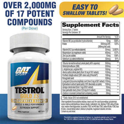 Testrol Gold ES 60 Tabletas by GAT