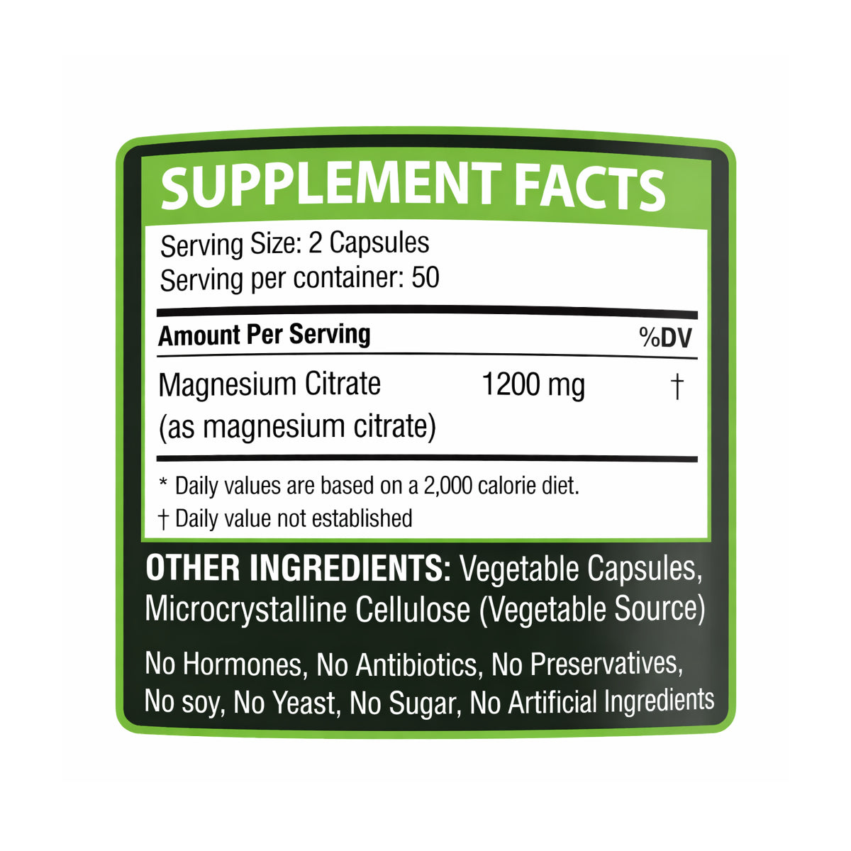 Citrato de Magnesio 1,200mg by GOLDEN NATURALS