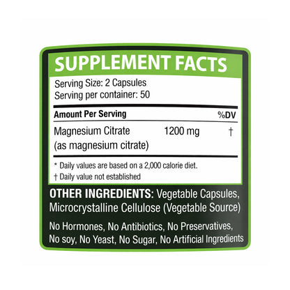 Citrato de Magnesio 1,200mg by GOLDEN NATURALS