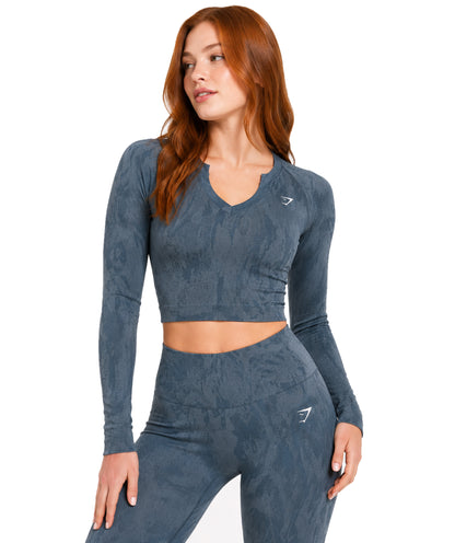 Adapt Camo Seamless Long Sleeve Top by GYMSHARK