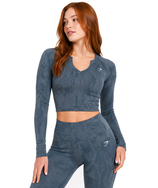 Adapt Camo Seamless Long Sleeve Top by GYMSHARK