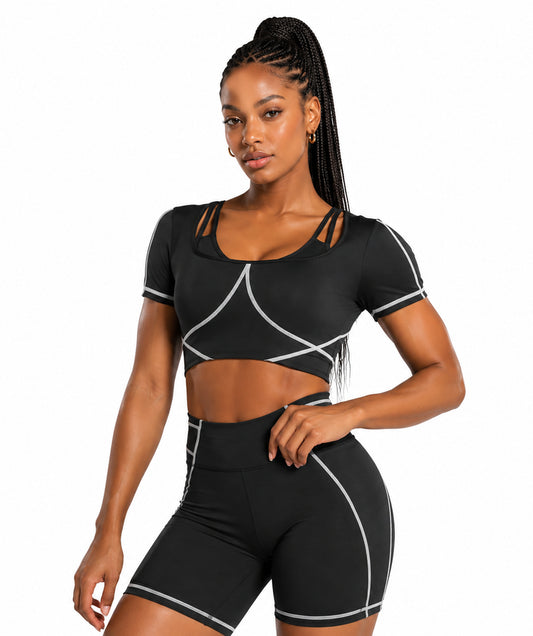 Stitch Feature Crop Top by GYMSHARK