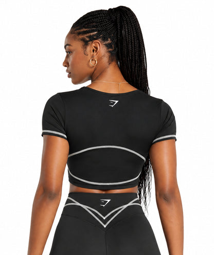 Stitch Feature Crop Top by GYMSHARK