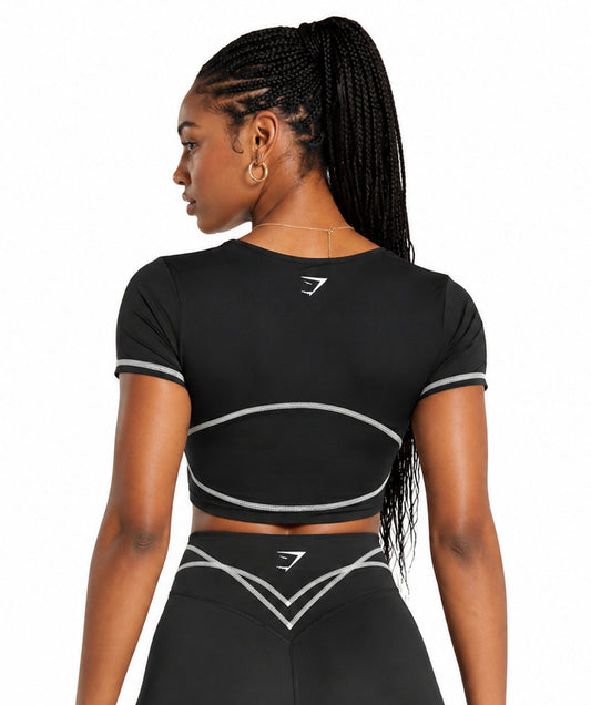Stitch Feature Crop Top by GYMSHARK