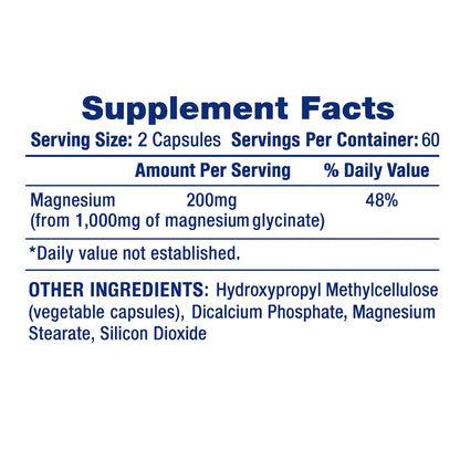 Glicinato de Magnesio 200mg by HTP