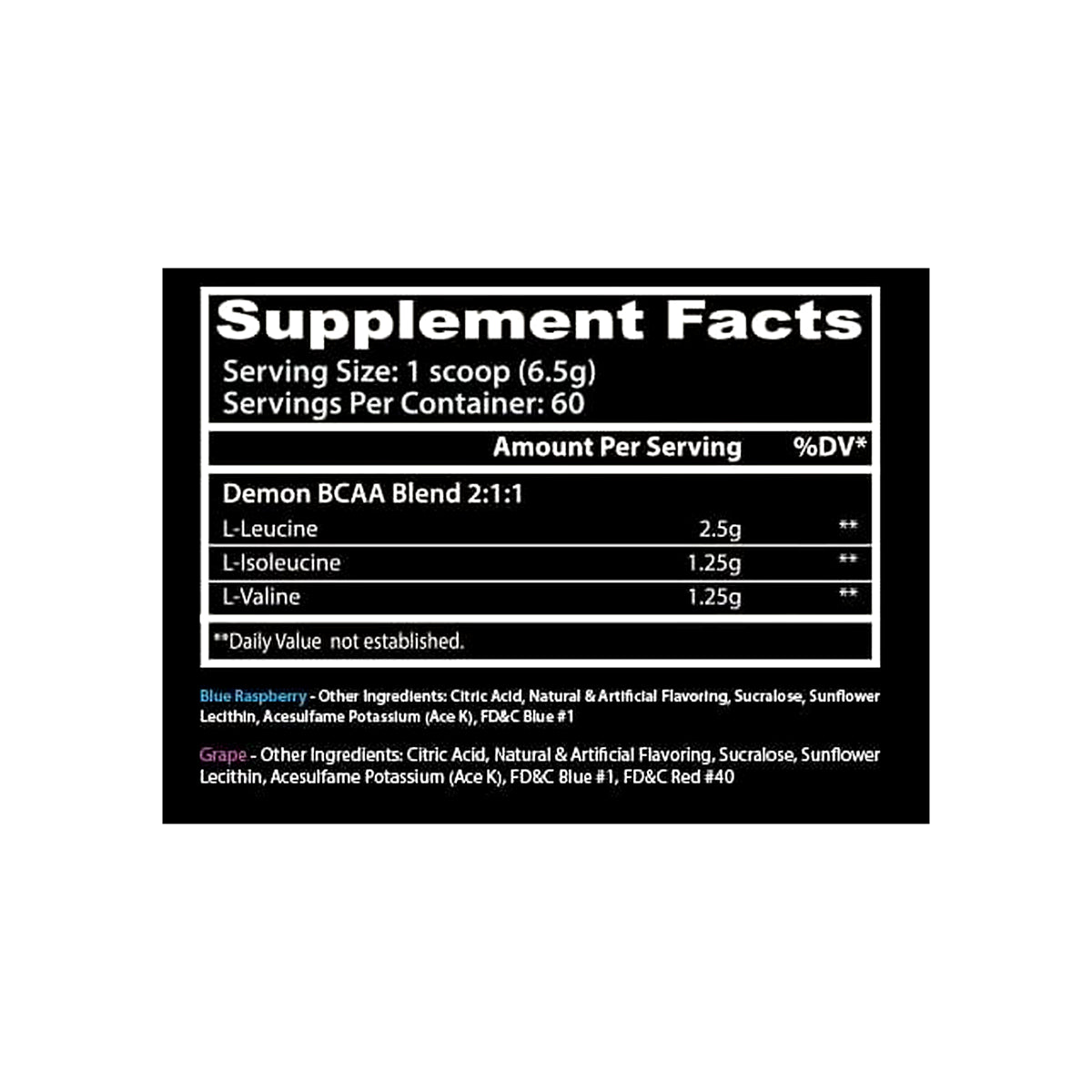 DEMON BCAA 60 Servicios by INSANE LABZ