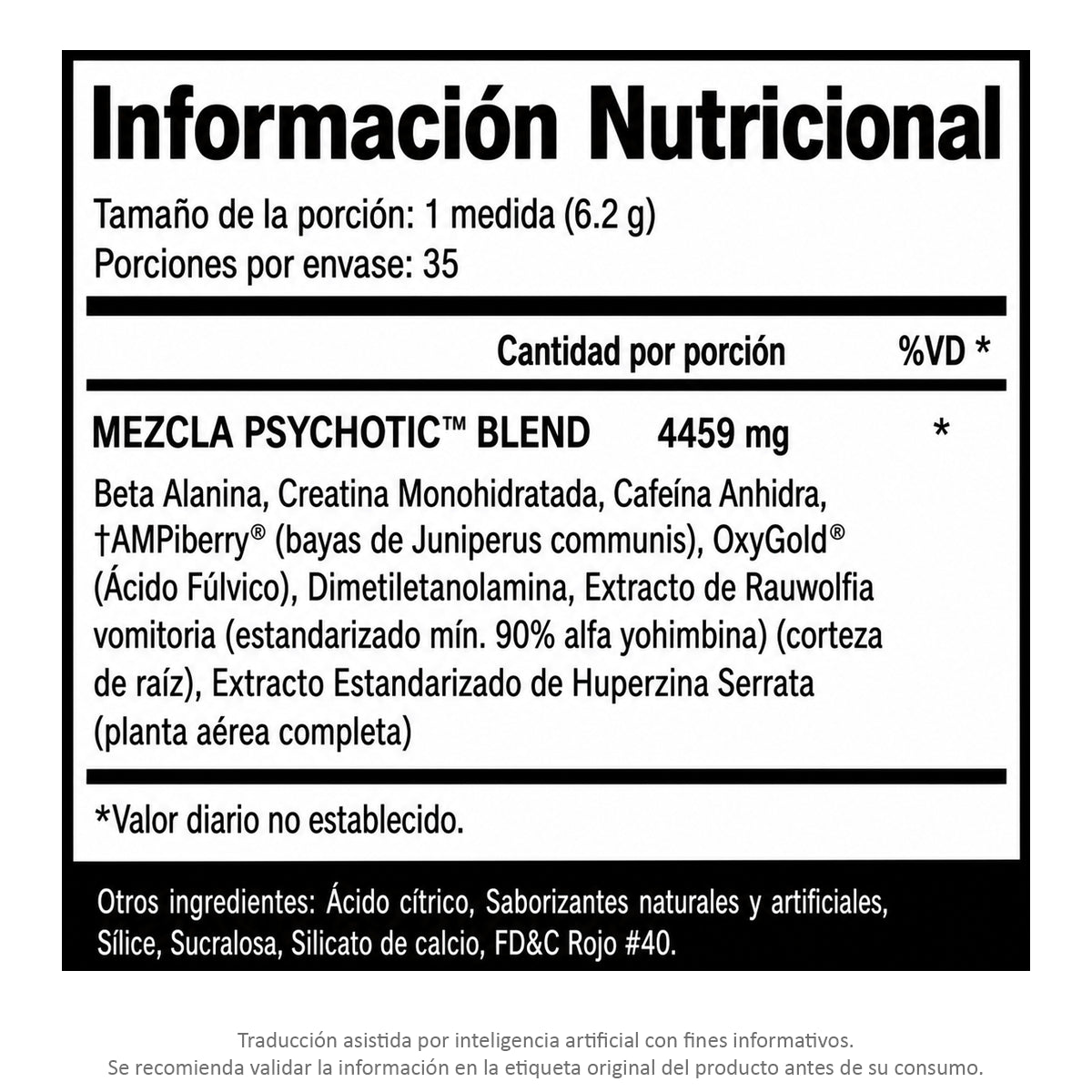 Psychotic Original 35 Servicios by INSANE LABZ