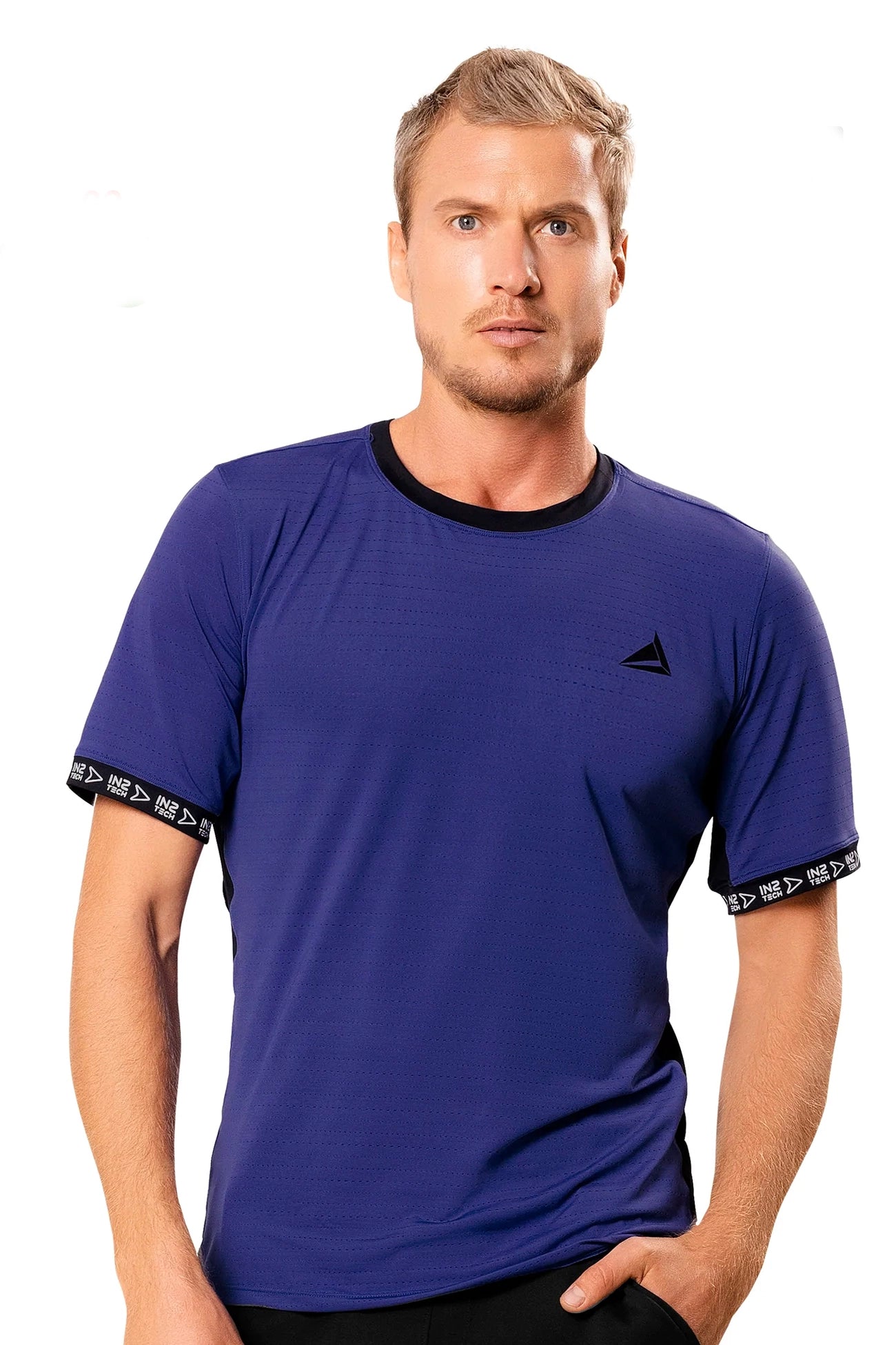 Playera Deportiva Colombiana AZUL 8531-6 by INIZIO