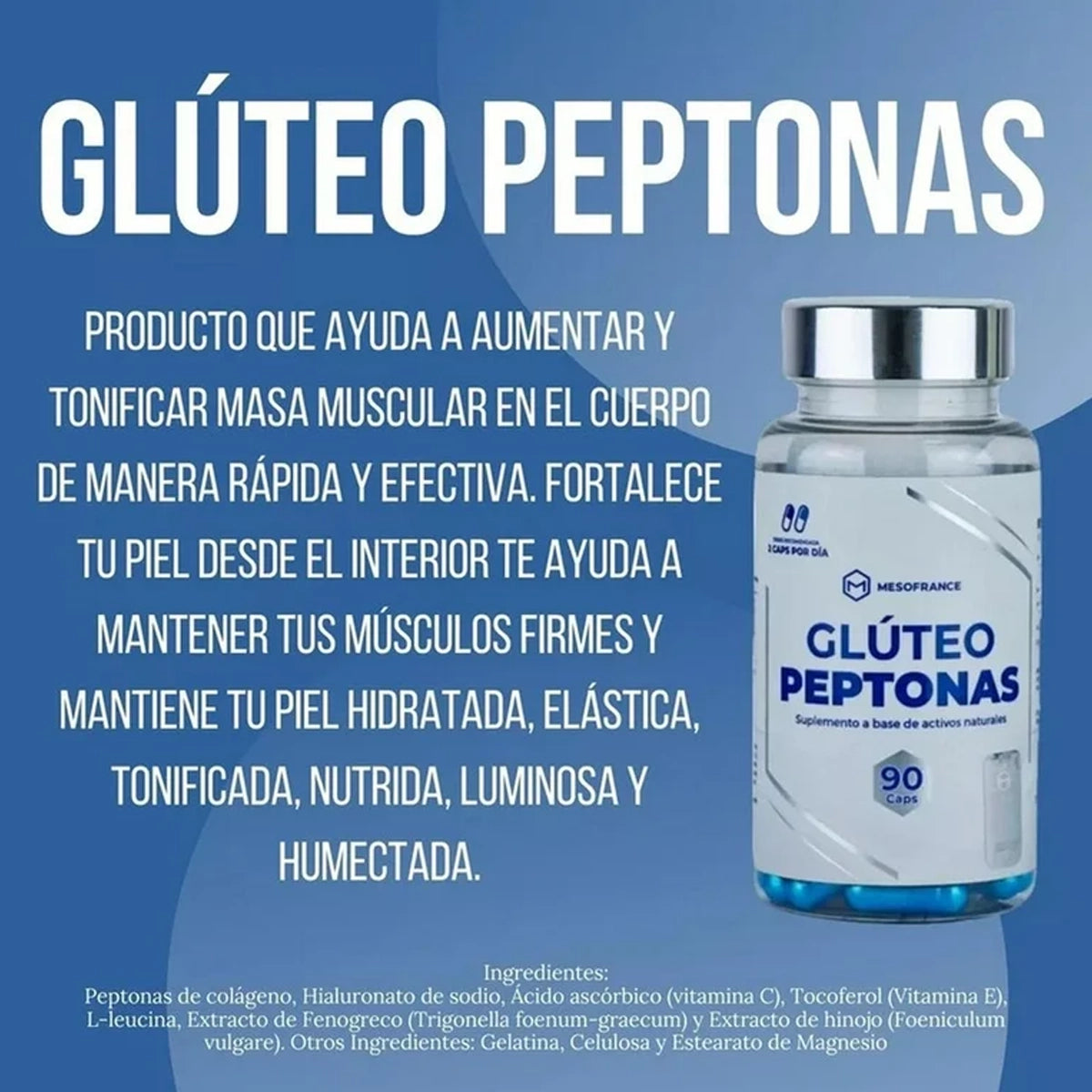 Glúteo Peptonas 90 Caps by MESOFRANCE