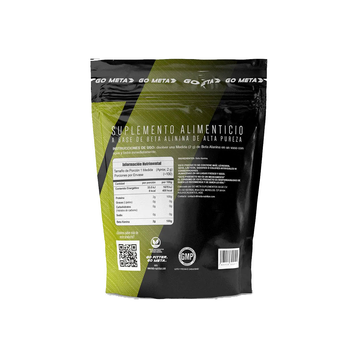 BETA ALANINA 100 Servicios by META NUTRITION