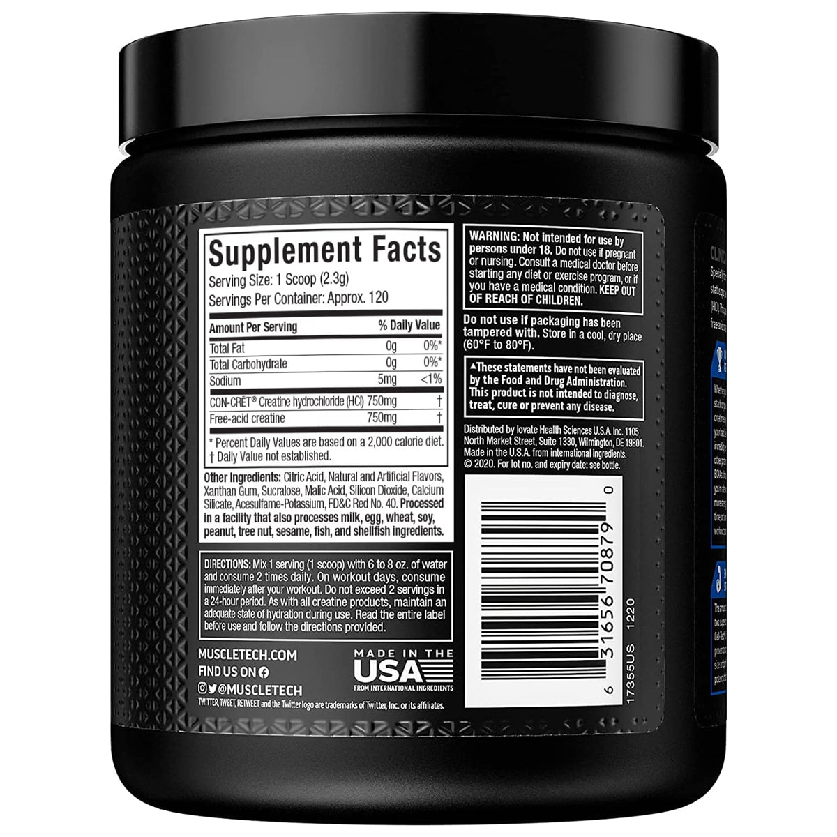 CELLTECH Creatina HCL+ 120 Servicios by MUSCLETECH