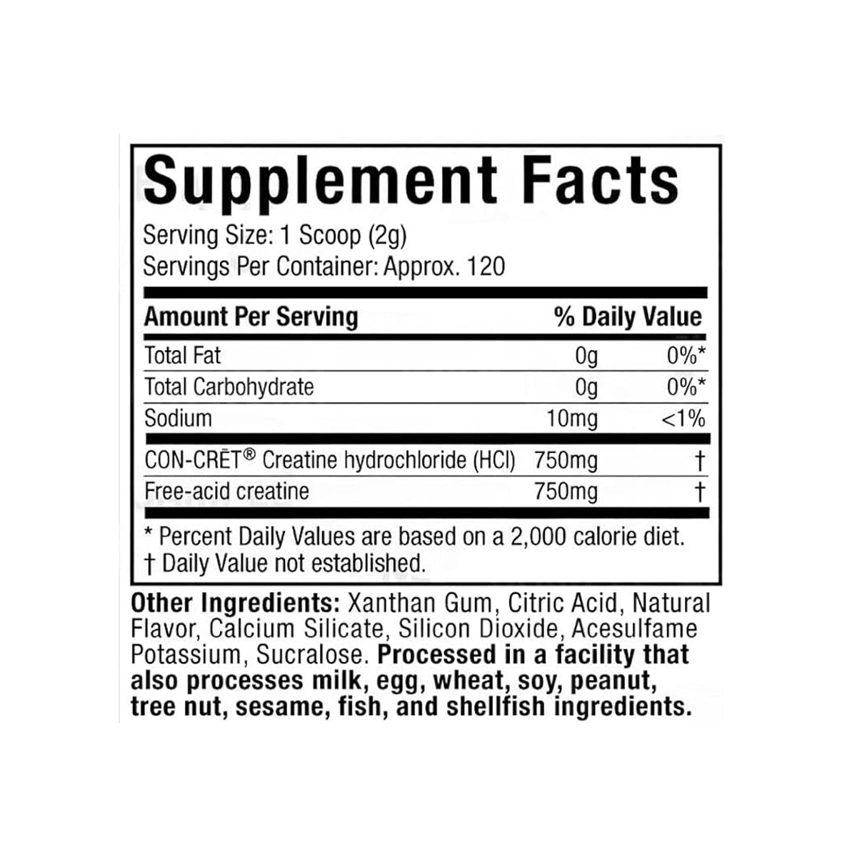 CELLTECH Creatina HCL+ 120 Servicios by MUSCLETECH