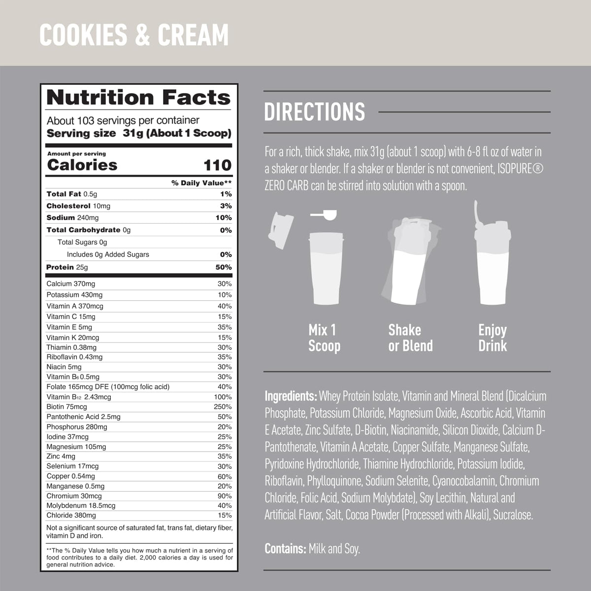 Proteina Isopure 7.5 LBS Zero Carbs by NATURE'S BEST