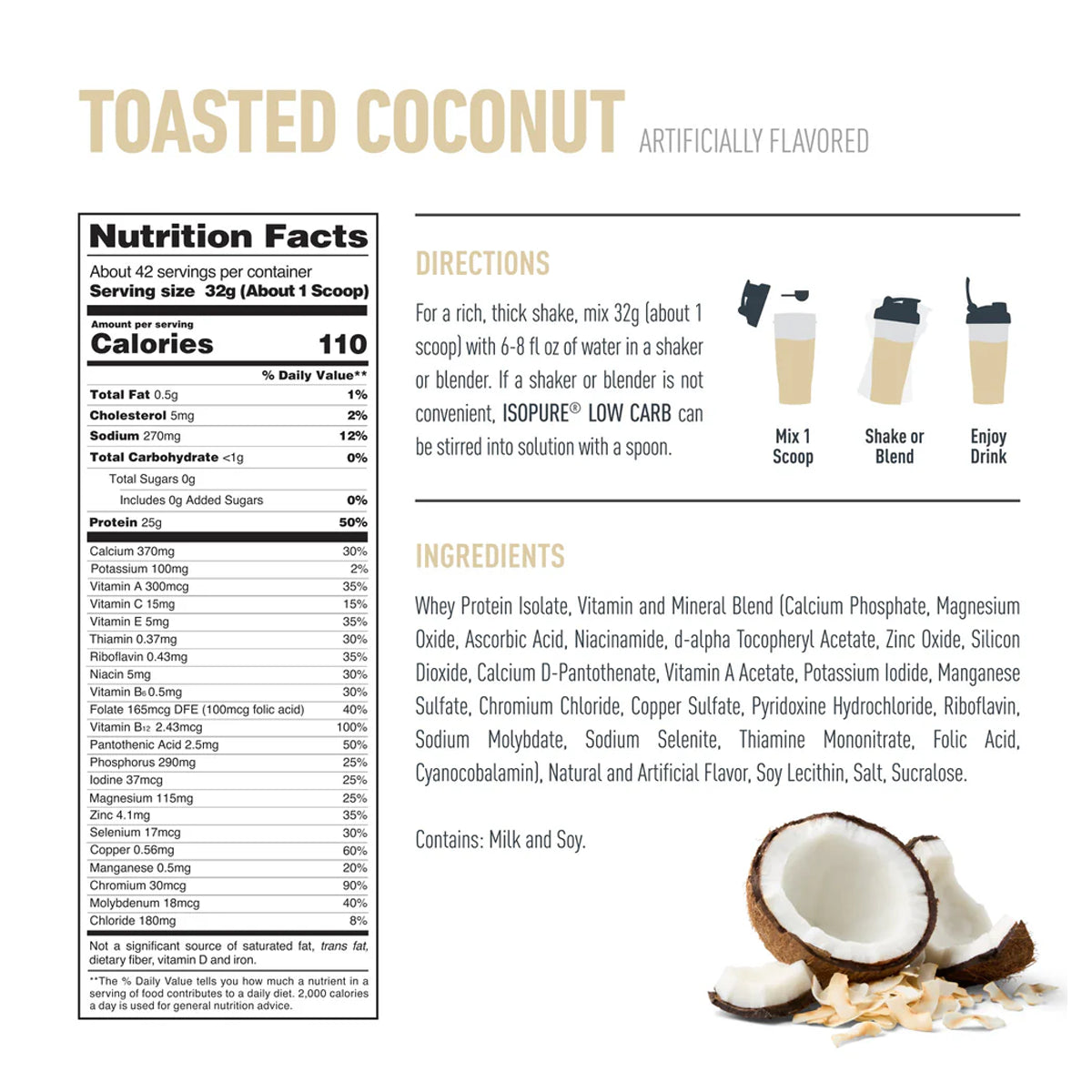 Proteina Isopure 3 LBS Low Carb by NATURE'S BEST