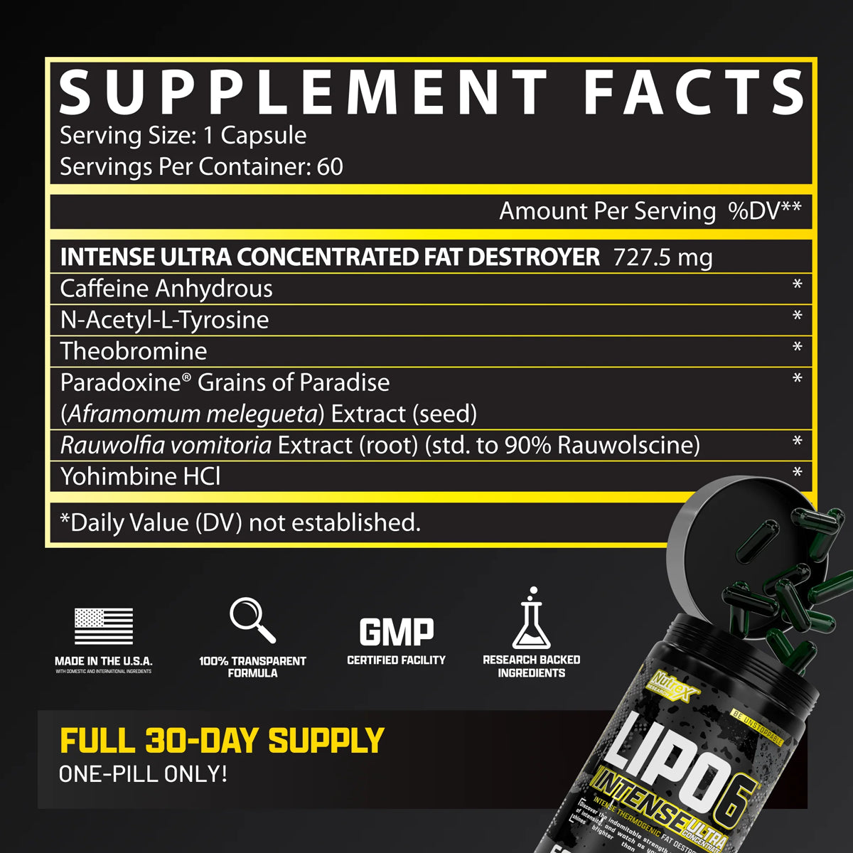 Lipo 6 Black Intense UC 60 Capsulas by NUTREX