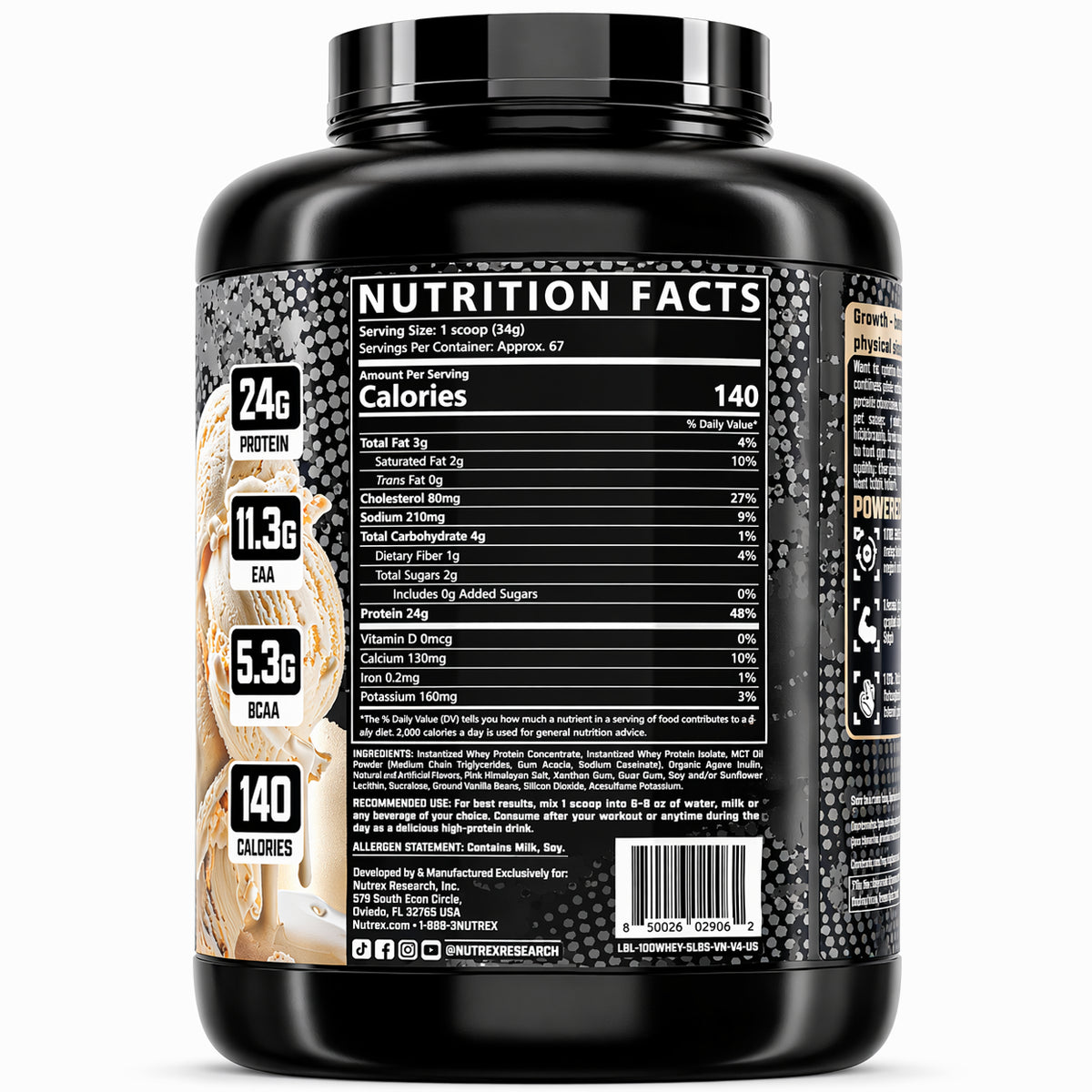 Proteina 100% WHEY 5 lbs by NUTREX